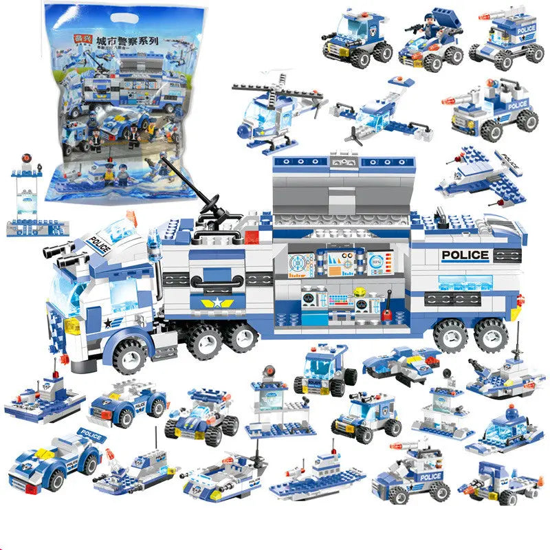762Pcs Robot Car City Police Building Blocks Set beldemo5-toys2