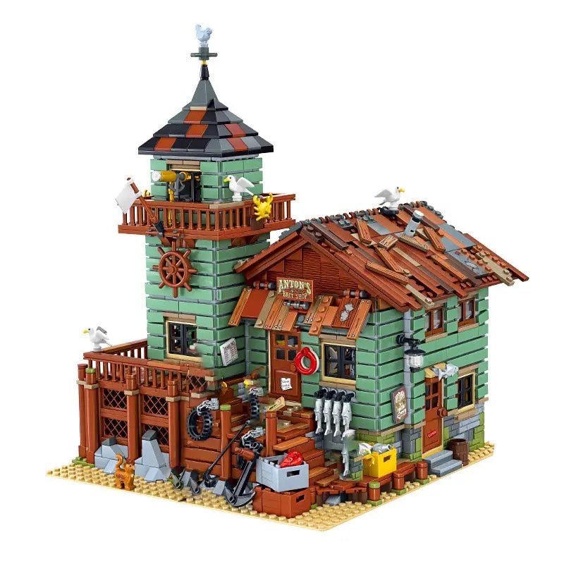 Blocks Bricks Old Fishing House Series Captain's Wharf Toys For Kids Christmas Gifts beldemo5-toys2