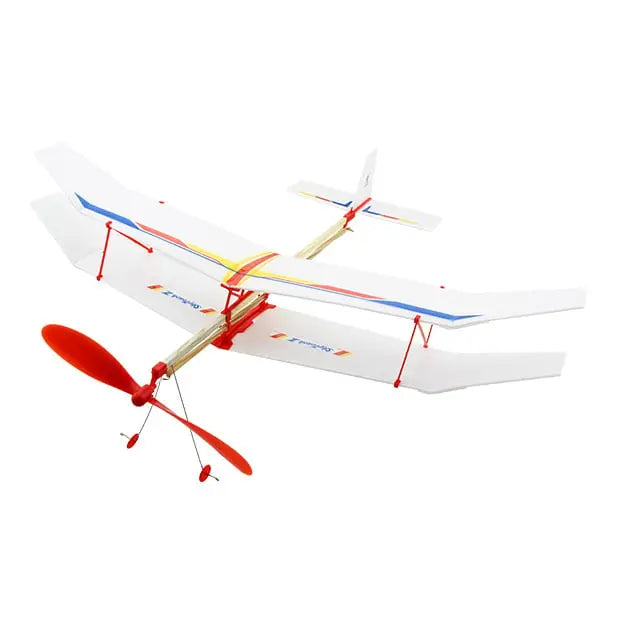 Double - wing rubber - powered aircraft beldemo5-toys2