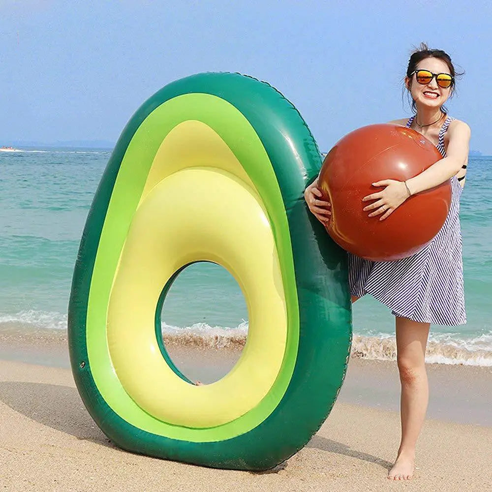 Inflatable Giant Avocado Pool Float Pool Swimming Float Swimming Ring Pool Circle Party Buoy Toy beldemo5-toys2