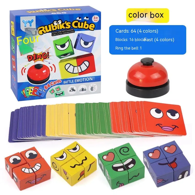Face Changing Rubik's Cube Educational Toy Expression Building Blocks beldemo5-toys2
