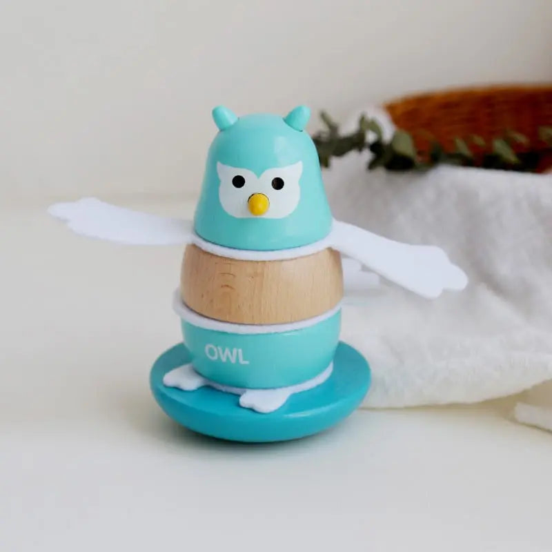 Children's Puzzle Wooden Folding Music Set Column, Rainbow Tower Ring, Large Early Childhood Education Toy Wood beldemo5-toys2