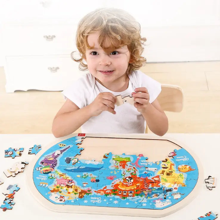 Wooden Puzzle World Children's Toys Gift Baby Educational Toys beldemo5-toys2