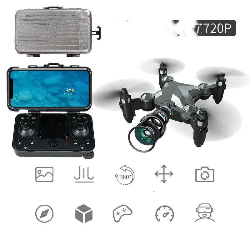 New Luggage Box Storage Box Folding Mini UAV Aerial Photography Remote Control Four Axis Children's Toys Drone beldemo5-toys2