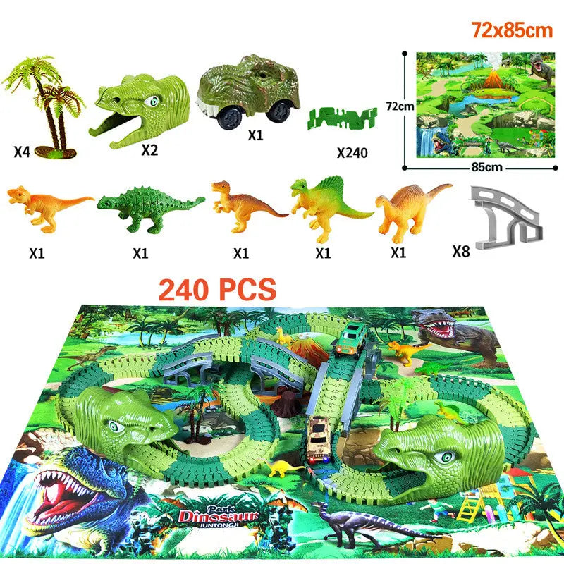 Children's Electric Assembled Track Racing Simulation Animal Tyrannosaurus Dinosaur Toy Puzzle Boy Gift beldemo5-toys2