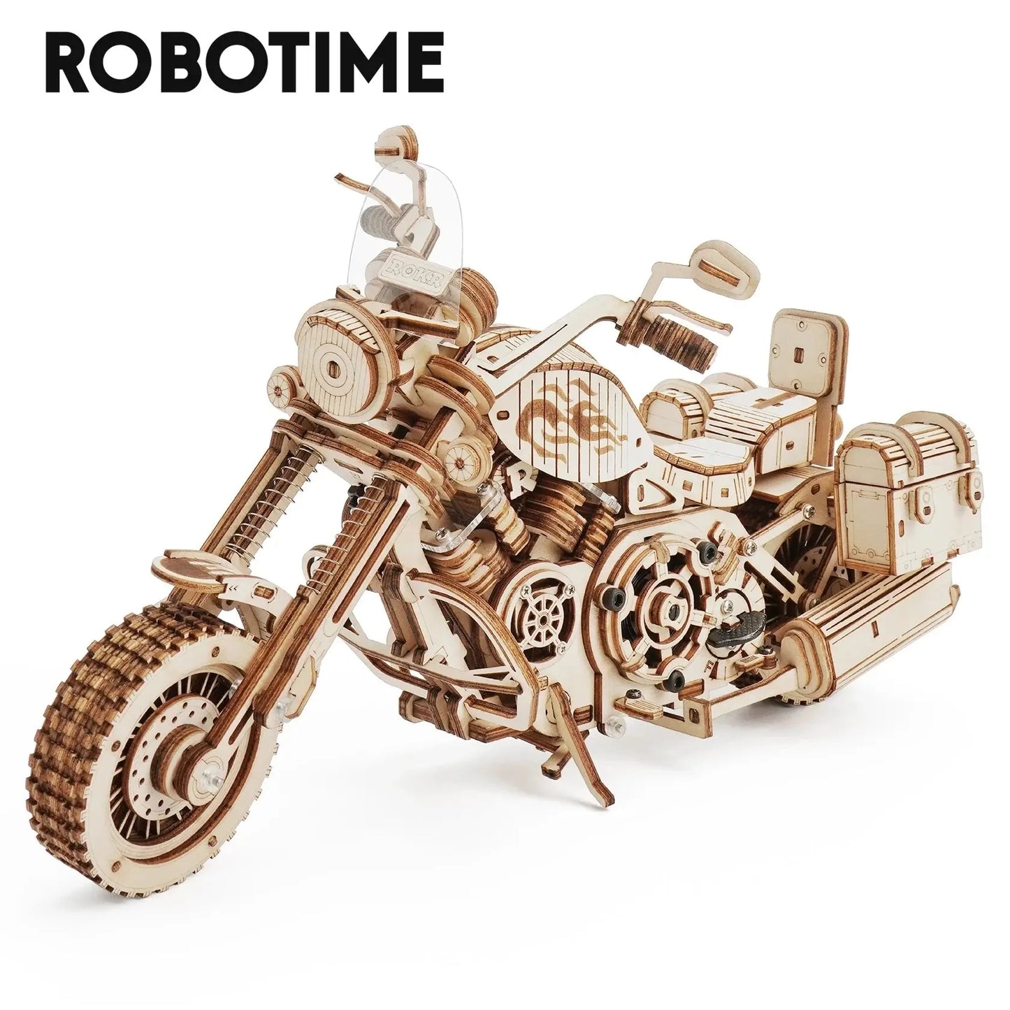 Robotime Rokr Cruiser Motorcycle DIY Wooden Model LK504 beldemo5-toys2