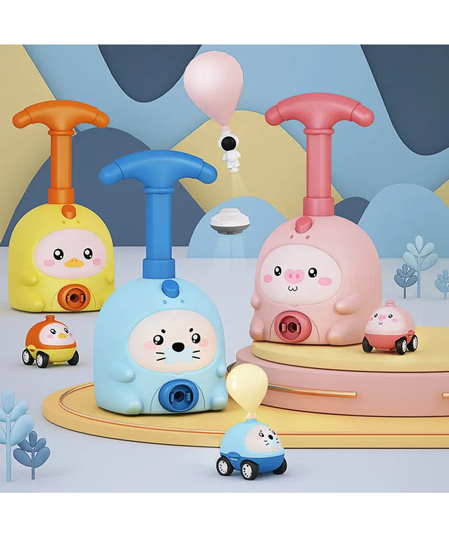 Balloon Car Toys For Babies 2 To 4 6 Years Kids Educational Air Power Balloon Car Launch Tower Montessori Toy For Children Gift beldemo5-toys2