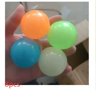 Luminous Sticky Ball Toys Sticky Wall Home Party Games Glow In The Dark Novelty Toys Decompression Squeeze Toy beldemo5-toys2