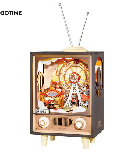 Rolife AMT01 Sunset Carnival Wooden DIY Music Box With LED Puzzle Dollhouse Gift beldemo5-toys2