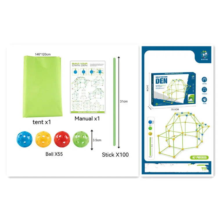 Fort Building Kit Construction Blocks Set Kids Toy Tents Fortress Builder Castles Tunnels Diy 3d Play House For Children Gift beldemo5-toys2