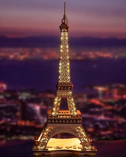 Rolife Night Of The Eiffel Tower Large Wooden Puzzle With 4 Light Shows For Gift beldemo5-toys2