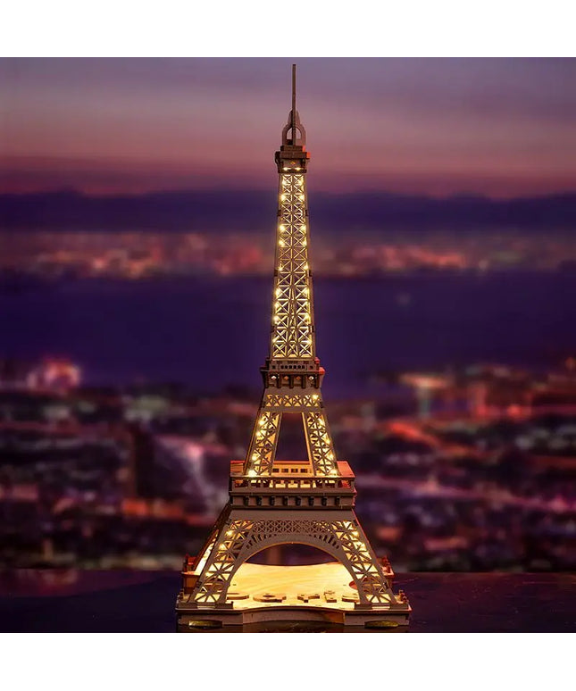 Rolife Night Of The Eiffel Tower Large Wooden Puzzle With 4 Light Shows For Gift beldemo5-toys2