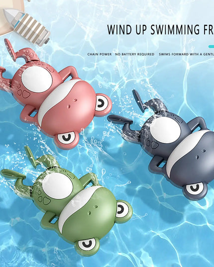 Little Frog Bath Toy, Baby Bathroom, Wind-Up Wind-Up Floating Toy beldemo5-toys2
