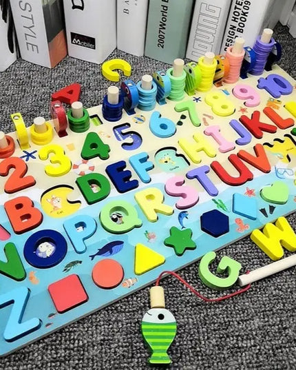 Children 3D Alphabet Number Puzzle Baby Colorful Geometric Digital Letter Educational Toy beldemo5-toys2