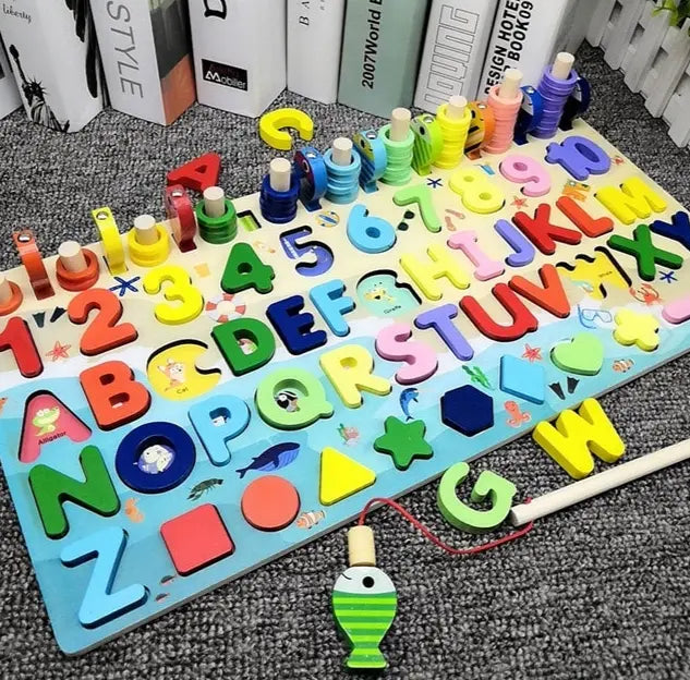 Children 3D Alphabet Number Puzzle Baby Colorful Geometric Digital Letter Educational Toy beldemo5-toys2