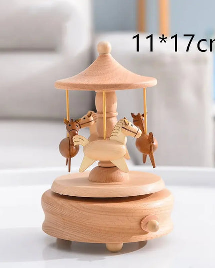 Music Boxes Innovative Rotating Musical Box Wooden Music Box Table Decoration beldemo5-toys2