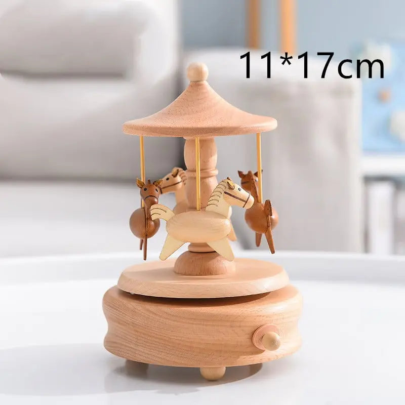 Music Boxes Innovative Rotating Musical Box Wooden Music Box Table Decoration beldemo5-toys2