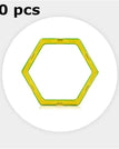 10 pcs  Hexagon