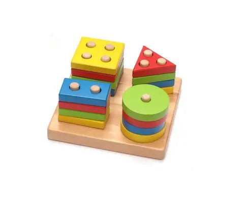Baby Game Toys Wooden Puzzle Educational Toy Geometric shapes Game Toys Stick Baby Kid Children Intelligence Puzzle for Kid beldemo5-toys2