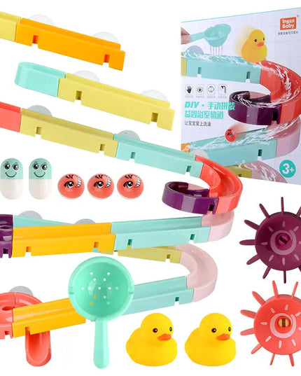 Kids Bath Toys Wall Suction Cup Marble Race Run Track Bathroom Bathtub Baby Play Water Games Toy Kit for Children beldemo5-toys2
