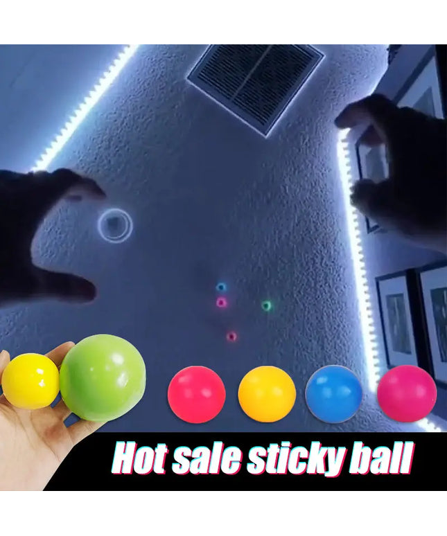 Stick Wall Ball Stress Relief Toys Sticky Squash Ball beldemo5-toys2