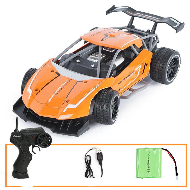 Remote control car high-speed four-wheel drive alloy off-road wireless charging toy car beldemo5-toys2
