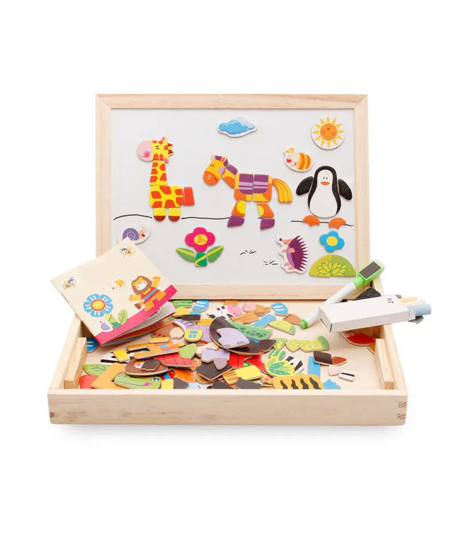 Multifunctional Magnetic Kids Puzzle Drawing Board Educational Toys Learning Wooden Puzzles Toys For Children Gift beldemo5-toys2