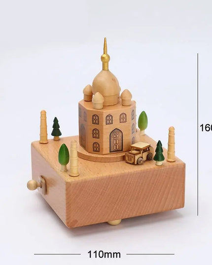 Wooden building model music box birthday gift beldemo5-toys2