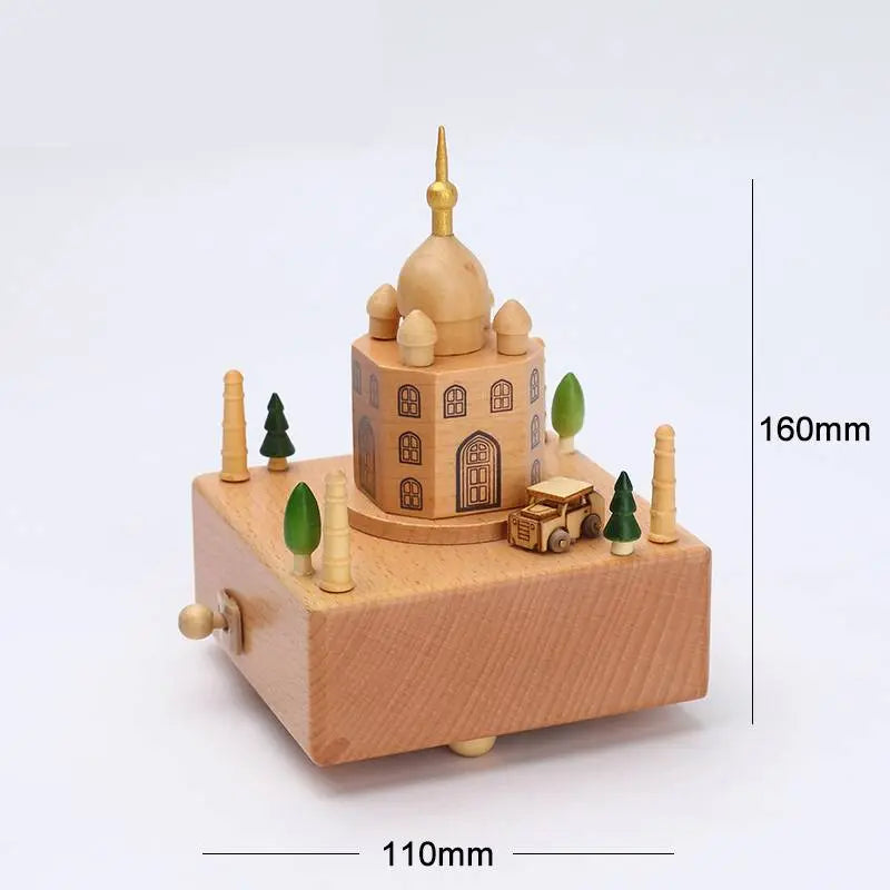 Wooden building model music box birthday gift beldemo5-toys2