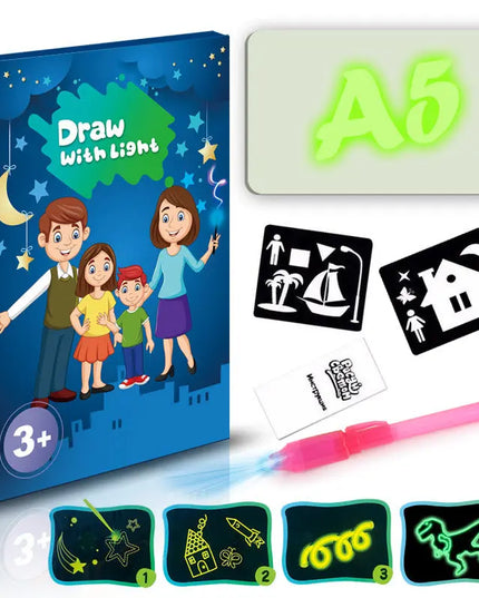 Educational Toy Drawing Pad 3D Magic 8 Light Effects Puzzle Board Sketchpad beldemo5-toys2