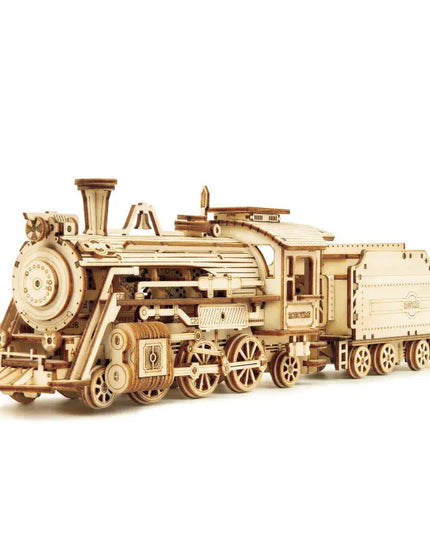 3D Wooden Puzzle Train Model DIY Wooden Train Toy Mechanical Train Model Kit Assembly Model Home Decoration Crafts beldemo5-toys2
