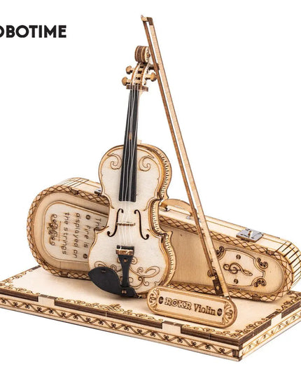 Robotime ROKR Violin Capriccio Model 3D Wooden Puzzle Easy Assembly Kits Musical DIY Gifts For Boys&Girls Building Blocks TG604K beldemo5-toys2