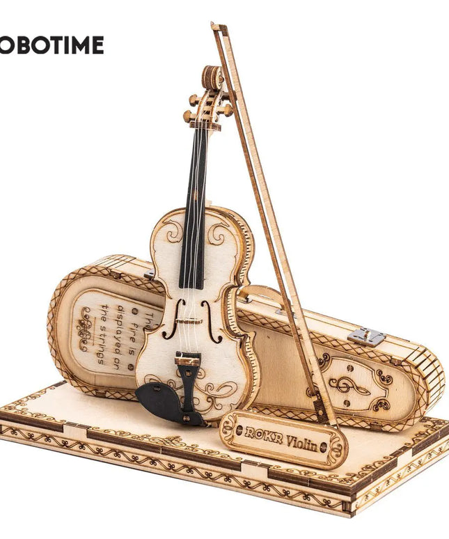 Robotime ROKR Violin Capriccio Model 3D Wooden Puzzle Easy Assembly Kits Musical DIY Gifts For Boys&Girls Building Blocks TG604K beldemo5-toys2