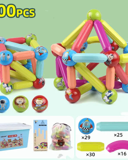 Big Size DIY Magnetic Construction Set Early Learning Constructor Variety Magnetic Rod Building Blocks For Children Toys Gift beldemo5-toys2