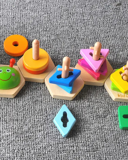 Wooden Shape Sorting Stacking Puzzle beldemo5-toys2