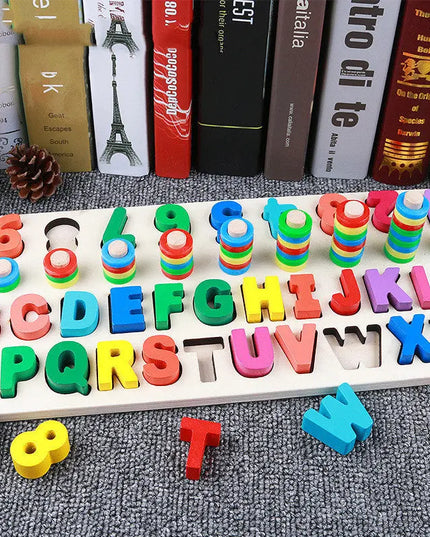Children 3D Alphabet Number Puzzle Baby Colorful Geometric Digital Letter Educational Toy beldemo5-toys2