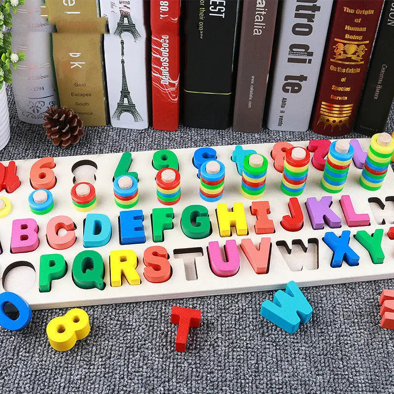 Children 3D Alphabet Number Puzzle Baby Colorful Geometric Digital Letter Educational Toy beldemo5-toys2