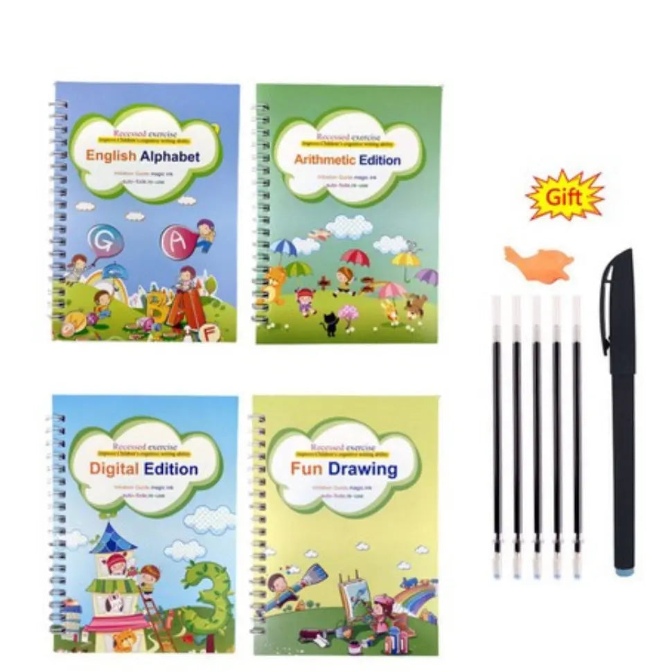 Sank Magic Practice Copybook no erase children's poster in English grooved poster beldemo5-toys2