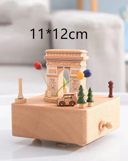 Music Boxes Innovative Rotating Musical Box Wooden Music Box Table Decoration beldemo5-toys2