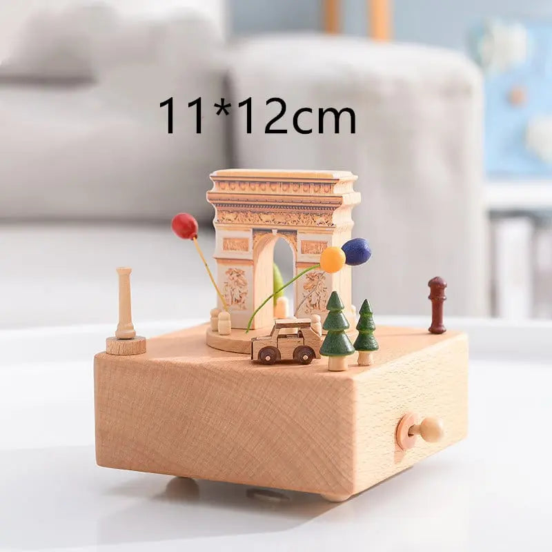 Music Boxes Innovative Rotating Musical Box Wooden Music Box Table Decoration beldemo5-toys2