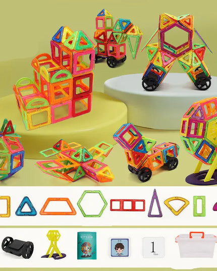 Magnetic piece building blocks change pulling magnetic piece children early education educational toy set magnetic piece beldemo5-toys2