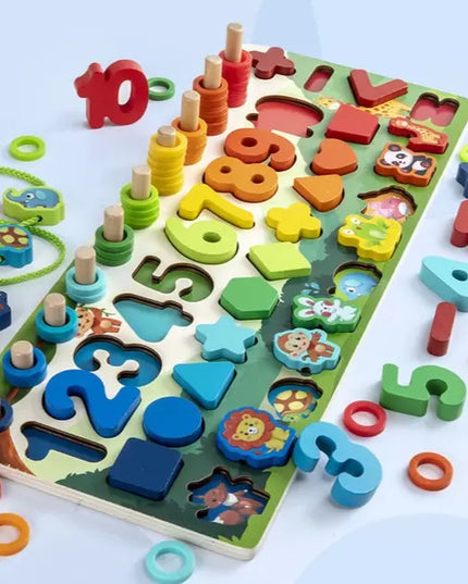 Children 3D Alphabet Number Puzzle Baby Colorful Geometric Digital Letter Educational Toy beldemo5-toys2
