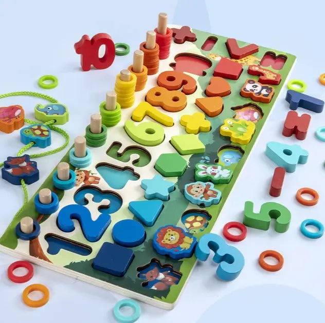 Children 3D Alphabet Number Puzzle Baby Colorful Geometric Digital Letter Educational Toy beldemo5-toys2