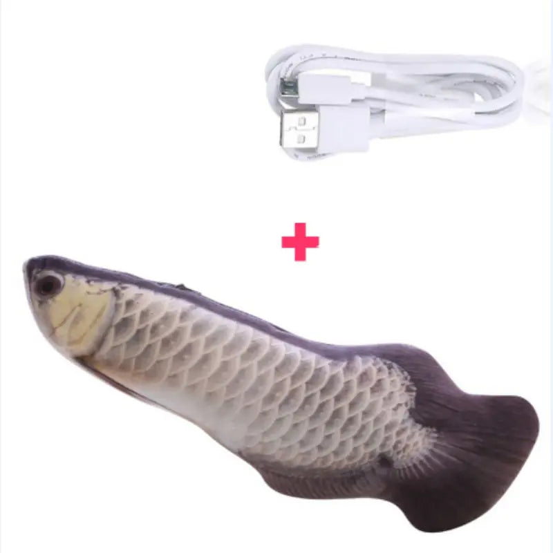 Electric Funny Cat Simulation Fish Beating Usb Jumping Cat Toy beldemo5-toys2