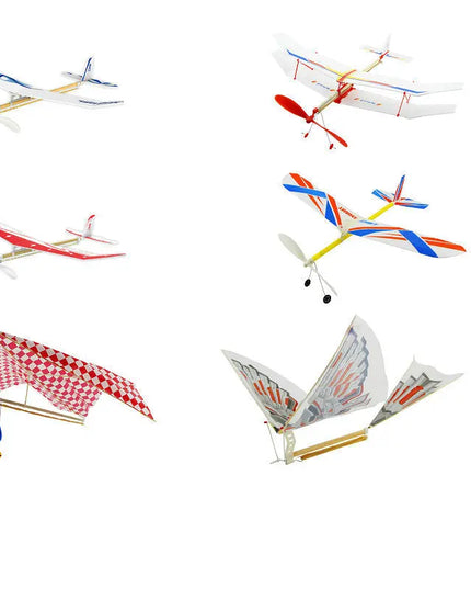 Double - wing rubber - powered aircraft beldemo5-toys2