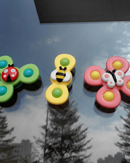 Kids Gyro Insect Sucker Spinner Rattle Bathroom Bath Toys Table Dinner Appease Toys for Baby Toddlers beldemo5-toys2