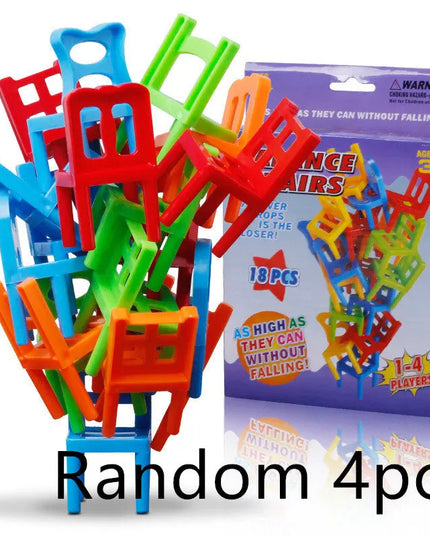 Board Game Balance Chairs Adult Kids Stacking Game Pipelines Parent-child DIY Interactive Toy Educational Toy beldemo5-toys2