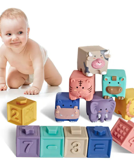 Soft Plastic Building Blocks For Infants And Young Children Early Education Digital Cognitive Animal Relief Matching Toys beldemo5-toys2