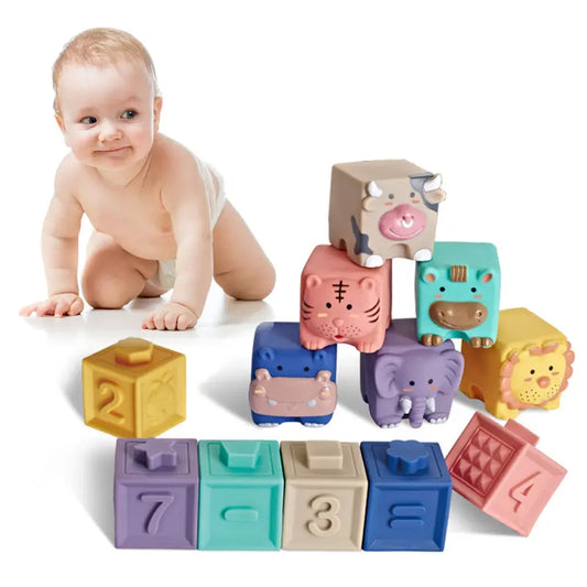 Soft Plastic Building Blocks For Infants And Young Children Early Education Digital Cognitive Animal Relief Matching Toys beldemo5-toys2