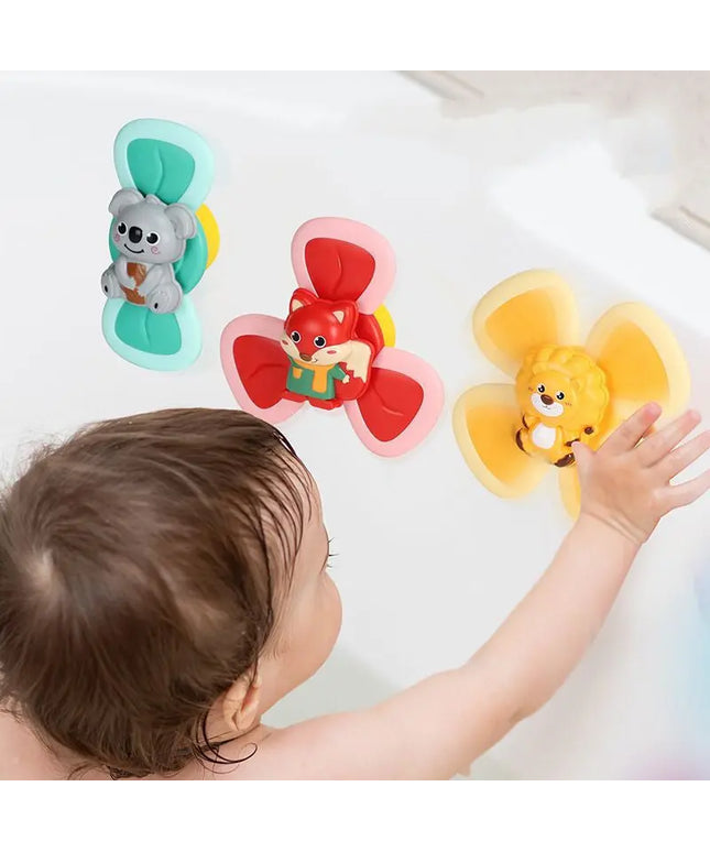 Spinning Top Baby Sucker Top Toy Creative Bath Swimming Water Toys Sucker Suction Cup Fun Game Baby Teether Toys beldemo5-toys2